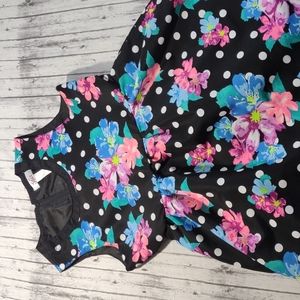 Justice Floral & Polka Dot Girls Sleeveless Dress